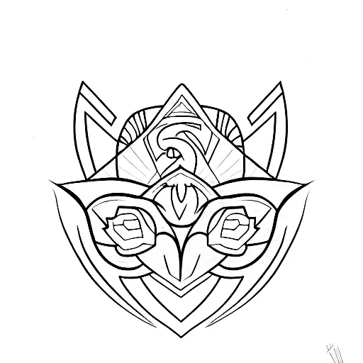 Batman symbol incorporated into a minimalist flower design tattoo design idea