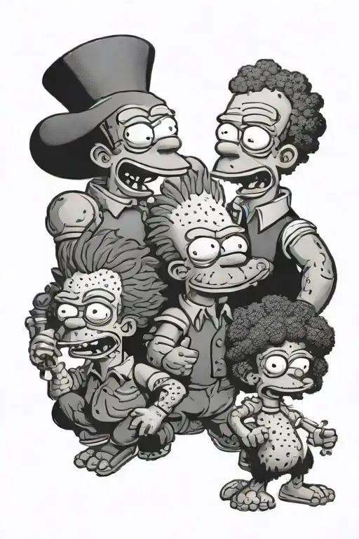 simpson family tattoo design idea