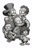 simpson family tattoo design idea