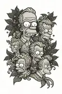 simpson family tattoo design idea