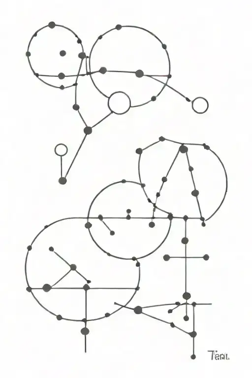 dot constellations libra plus taurus constellation tattoo design idea
