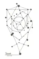 dot libra plus taurus constellations representing the client's zodiac tattoo design idea