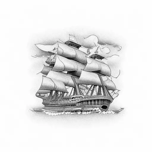 modern merchant fleet Maritime tattoo for entire sleeve, no yachts or skulls tattoo design idea