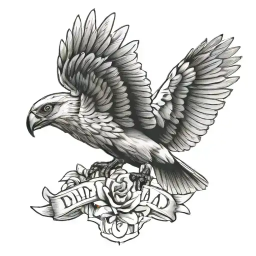 Passing of dad memorial tattoo design idea