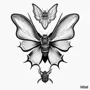 Gothic Moth tattoo design idea
