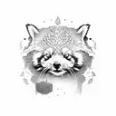 red panda  tattoo design idea