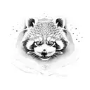 red panda  tattoo design idea