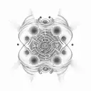 Breath Cycle: A minimalist design of a breath cycle, inhale and exhale, represented in a continuous loop. tattoo design idea