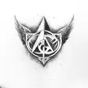 "Deathly Hallows", full sleeve, Hogwarts, "tale of the three brothers" tattoo design idea