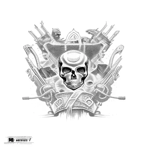 death honor family tattoo design idea