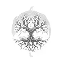 yggdrasil tree tattoo design idea