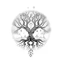 yggdrasil tree tattoo design idea
