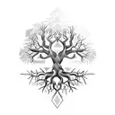 yggdrasil tree tattoo design idea