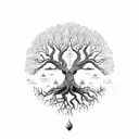 yggdrasil tree tattoo design idea
