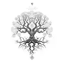 yggdrasil tree tattoo design idea