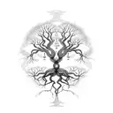 yggdrasil tree tattoo design idea