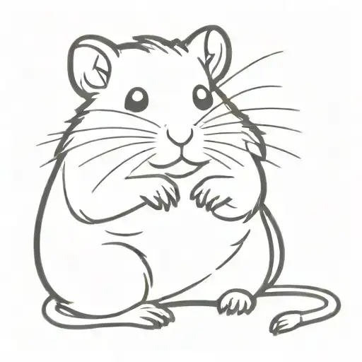 hamster tattoo design idea