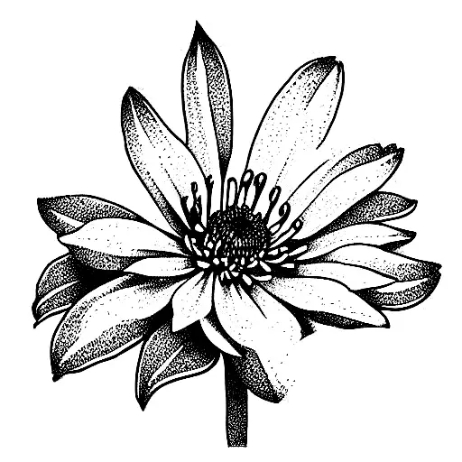 chrysanthemum lily of the valley tattoo design idea