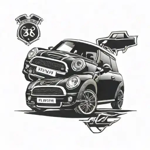3 mini coopers tattoo design idea