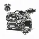 3 mini coopers tattoo design idea