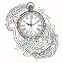 clock with no numbers and instead the phrase : all it takes is all you got. The  Infinite symbol and ying yang. And the  tattoo design idea