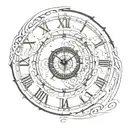 clock with no numbers and instead the phrase : all it takes is all you got. The  Infinite symbol and ying yang. And the  tattoo design idea