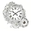 clock with no numbers and instead the phrase : all it takes is all you got. The  Infinite symbol and ying yang. And the  tattoo design idea