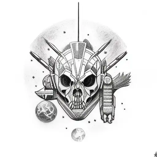 Atlas titan and sagittarius hunter tattoo design idea