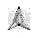 burning paper plane  tattoo design idea