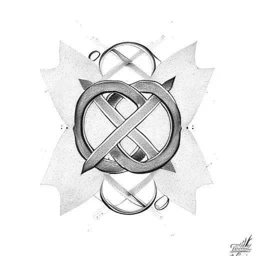 Infinity Symbol with text care my heart care my soul tattoo design idea
