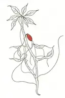 neuron inside a chilli pepper minimalistic tattoo design idea