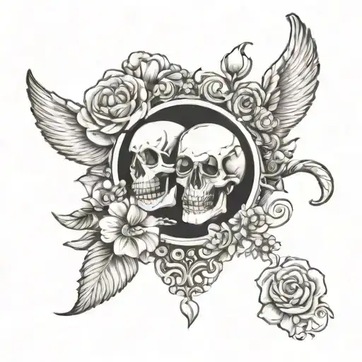 in memory of my brother sister bond tattoo design idea