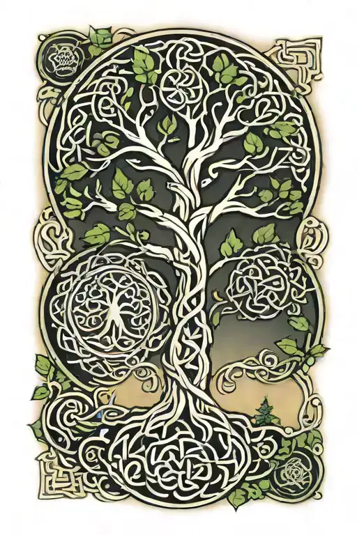 Celtic tree of life design tattoo design idea