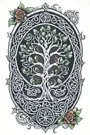 Celtic tree of life design tattoo design idea