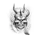 god and devil tattoo design idea