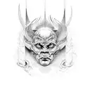 god and devil tattoo design idea