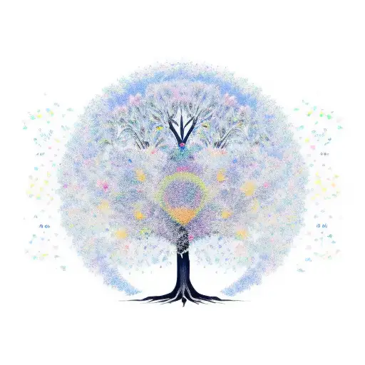Tree of life where i lost my son but the life goes on and we have daughter and planning to have more kids tattoo design idea