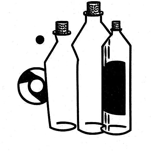chemical bottle tattoo design idea