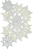 koch's snowflake tattoo design idea