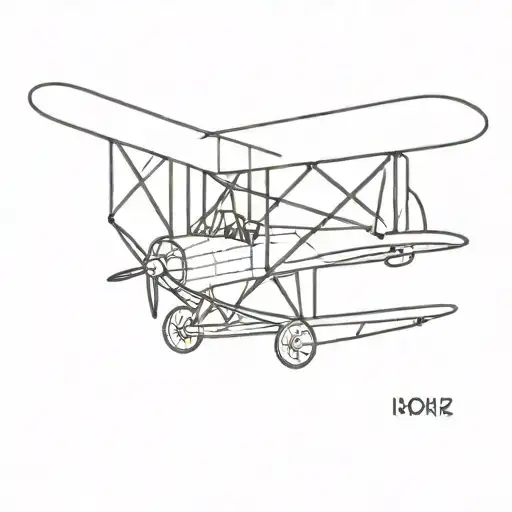 wright brothers plane tattoo design idea