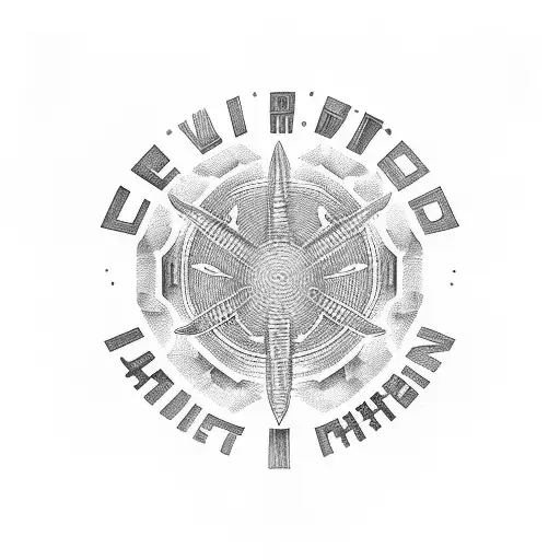 red hot chilli peppers logo in groß mit vilien linien drummherum logo klein in der mitte tattoo design idea