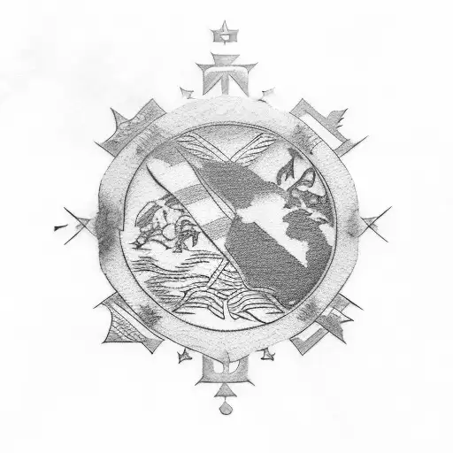 japan, usa, Philippines flag and libra tattoo design idea