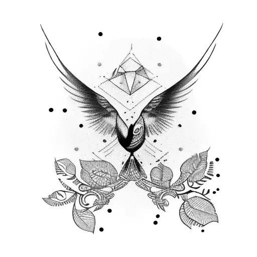 Sparrow tattoo design idea