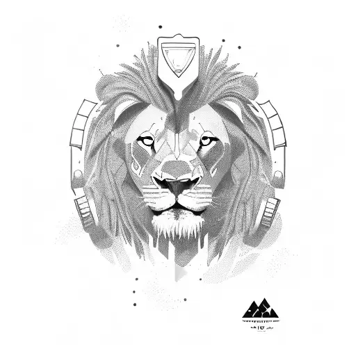 traveller, lion, mountains, speaker, adventure, runner, leader tattoo design idea