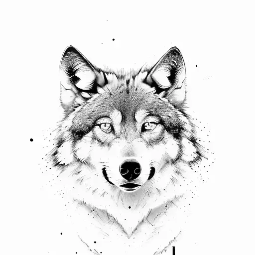 traveller, wolf, mountains, speaker, adventure, runner, leader tattoo design idea