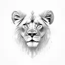 traveller, lion, mountains, speaker, adventure, runner, leader tattoo design idea