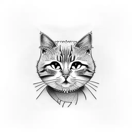 Trap music and cats tattoo design idea