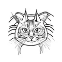 Trap music and cats tattoo design idea