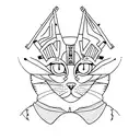 Trap music and cats tattoo design idea