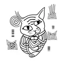 Trap music and cats tattoo design idea